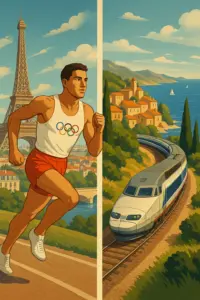 Touristen auf dem Eiffelturm in Paris im Sommer 2024