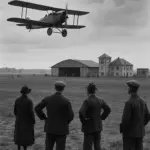 Historisches Flugzeug auf dem Görlitzer Flugplatz im Jahr 1925