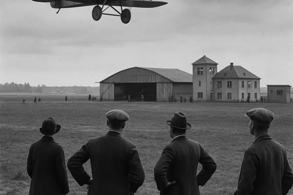 🛩️ Vor 100 Jahren hob ab: Görlitz bekam seinen ersten Flugplatz Historisches Flugzeug auf dem Görlitzer Flugplatz im Jahr 1925