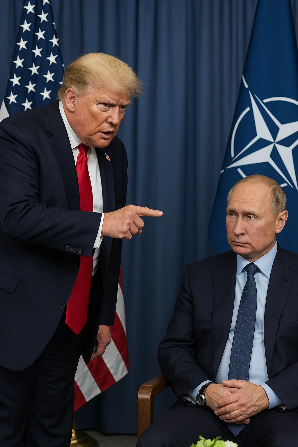 Donald Trump und NATO-Generalsekretär Mark Rutte bei Pressekonferenz im Oval Office zu Waffenlieferungen für die Ukraine