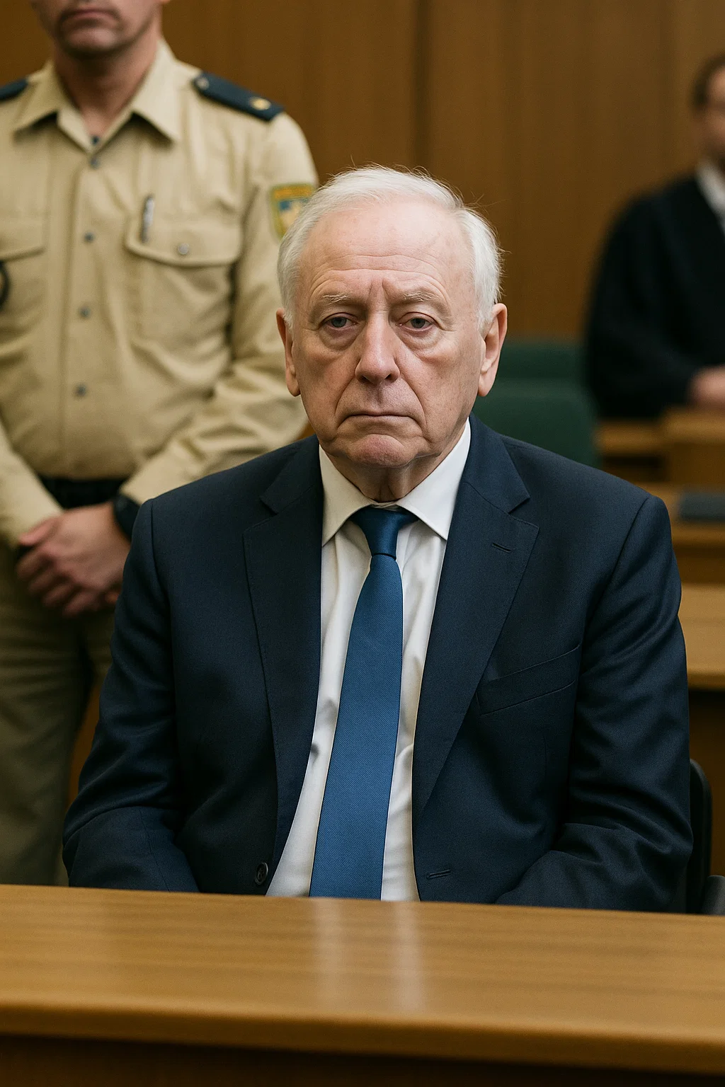 Starkoch verlässt mit Sauerstoffgerät das Münchner Landgericht nach der Urteilsverkündung