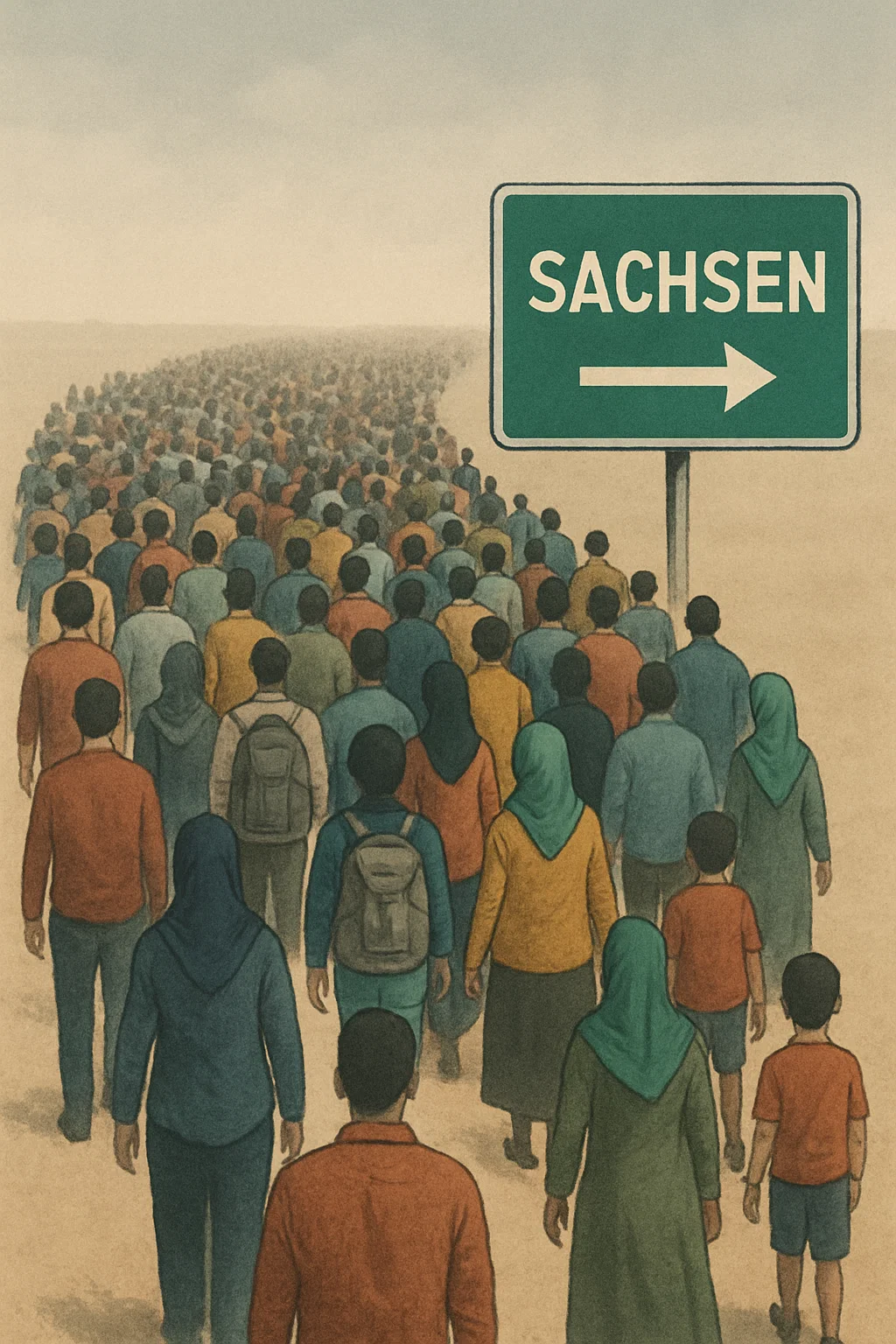 Ein Polizeifahrzeug steht vor einem Abschiebezentrum in Sachsen – im Jahr 2025 wurden rund 500 Menschen abgeschoben.