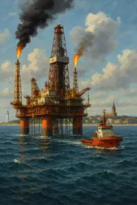 Symbolische Offshore-Bohrinsel vor Swinemünde – Sorge auf Usedom wegen Öl-Förderung in Sichtweite der Strände