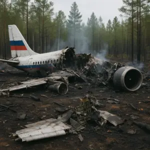 Ort des Flugzeugabsturzes nahe Tynda auf Weltkarte markiert