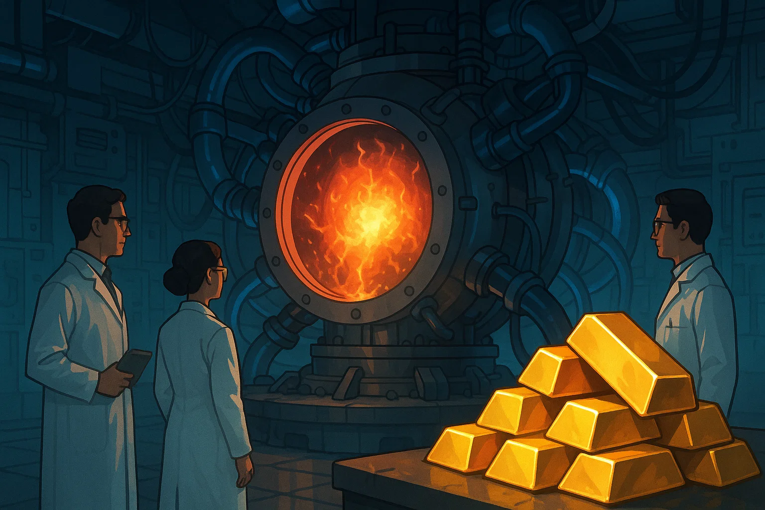 Modell eines Fusionsreaktors – Symbolbild für künstliche Goldherstellung durch Kernfusion