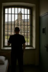 Der verurteilte Mörder Detlev G. bei einer Gerichtsverhandlung in Dresden
