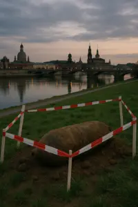 Carolabrücke Dresden Weltkriegsbombe Evakuierung Polizei Bombenfund Zünder