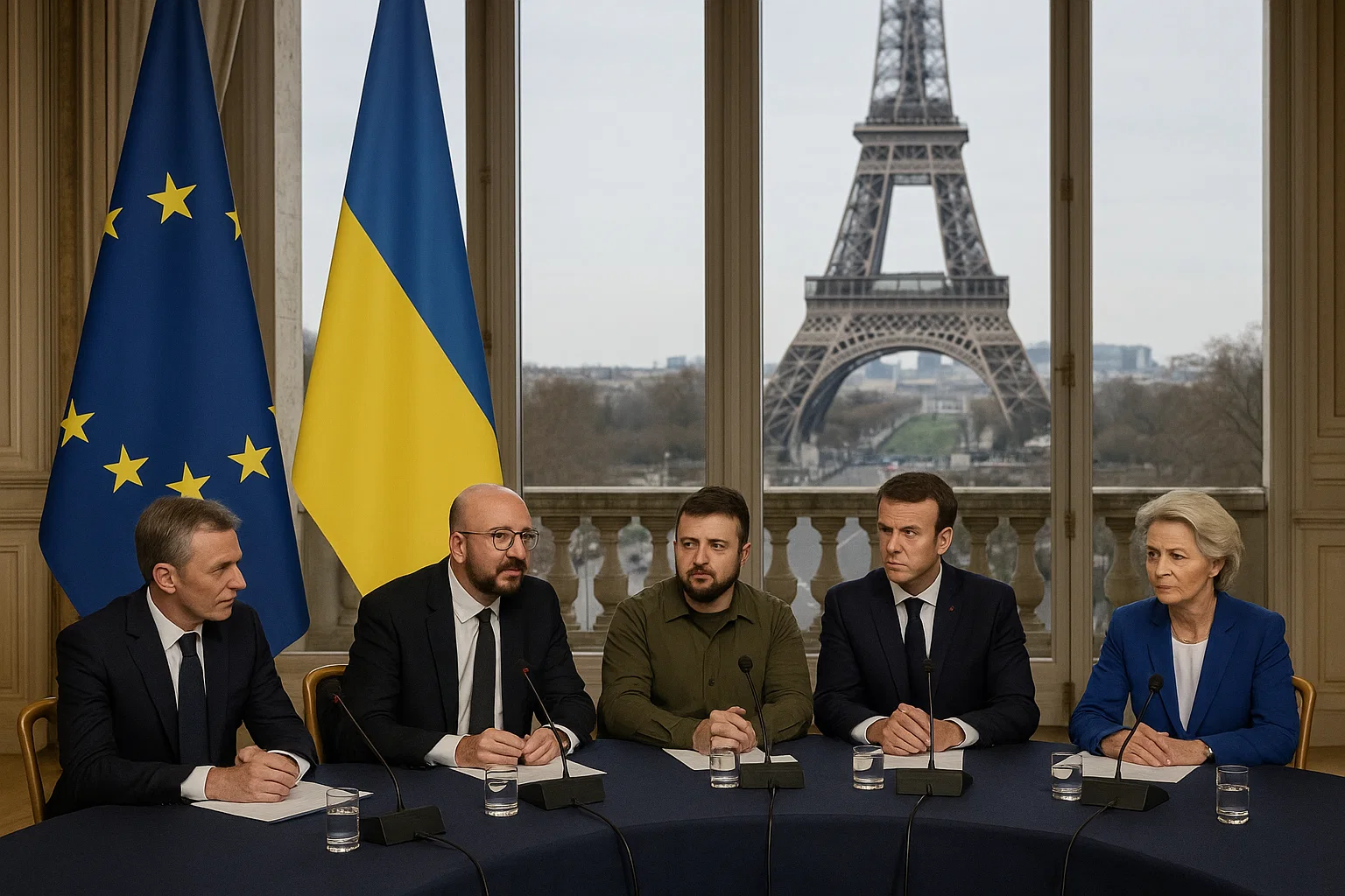 Emmanuel Macron beim Ukraine-Gipfel in Paris mit Wolodymyr Selenskyj