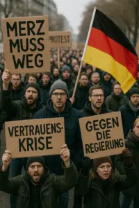 Proteste gegen die Regierung Merz – Vertrauenskrise in Deutschland