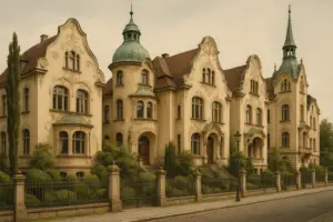 Jugendstil-Theater Zittau – Alt-Text: „Theater Zittau im Jugendstil, erbaut 1905 in der Kaiserzeit“