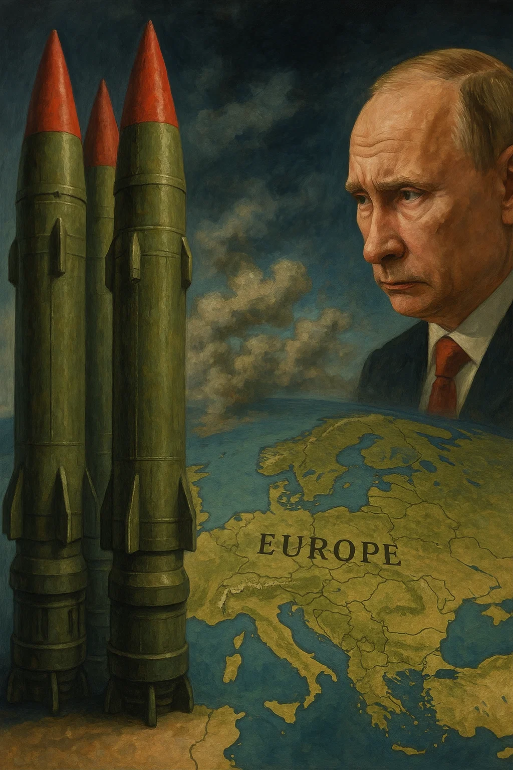 Russische Rakete beim Start – Symbol für Bedrohung Europas durch Putins Arsenal