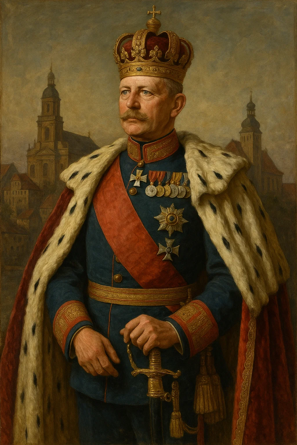 Porträt von König Friedrich August III. von Sachsen – letzter König, der über Zittau herrschte