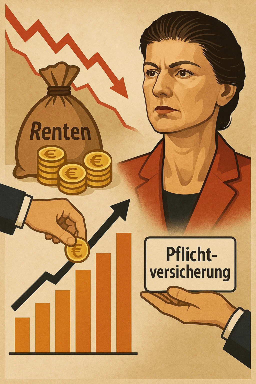 Rentnerin zählt Geldscheine am Tisch – Debatte um Rentenkosten