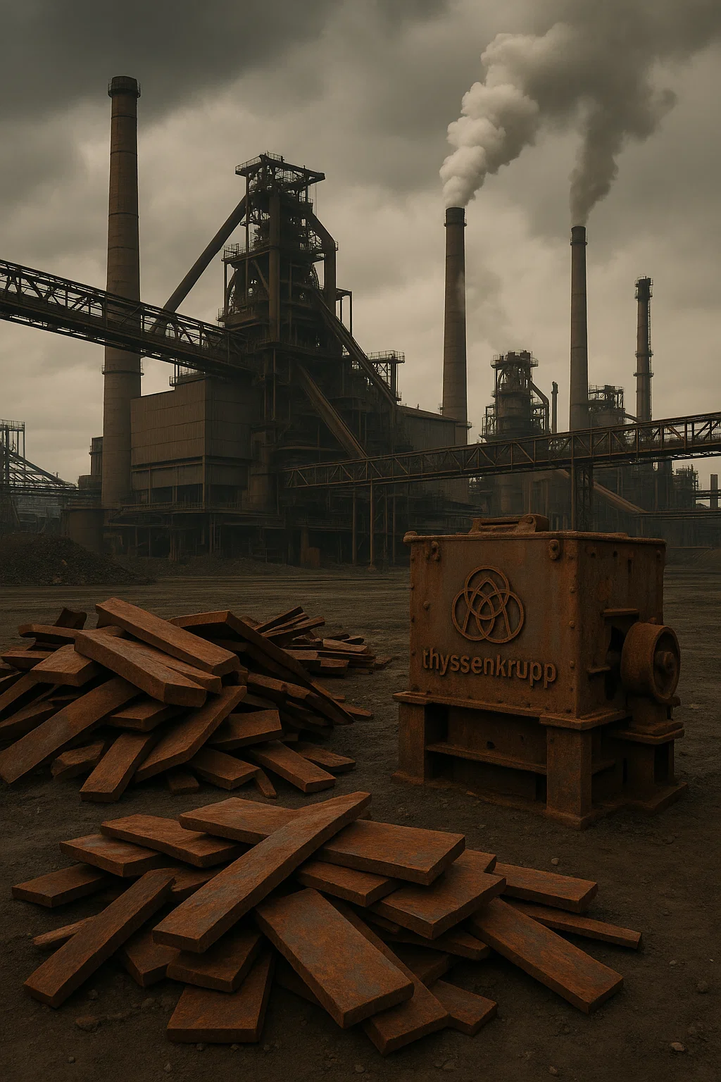Thyssenkrupp Werk im Ruhrgebiet – Symbol der deutschen Stahlindustrie