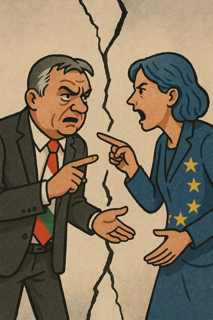 Ungarns Ministerpräsident Viktor Orbán bei einem EU-Gipfel – Streit um Einstimmigkeit“