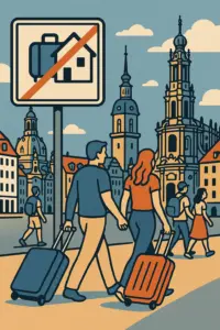 Blick auf Dresdens Altstadt mit Wohnhäusern – Symbolbild für Ferienwohnungen und Wohnraumschutz