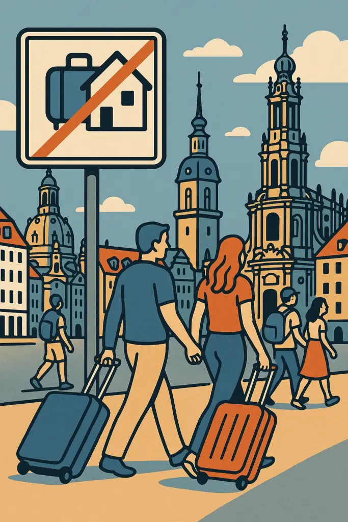 Blick auf Dresdens Altstadt mit Wohnhäusern – Symbolbild für Ferienwohnungen und Wohnraumschutz