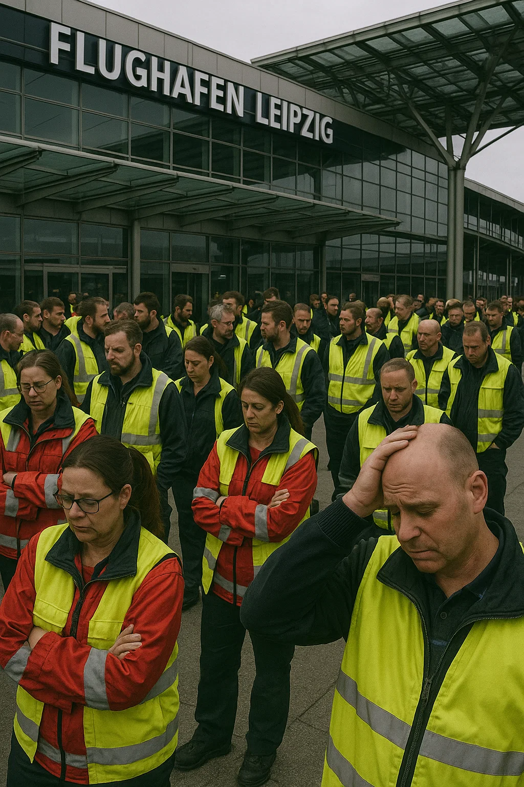 Terminalansicht Flughafen Leipzig/Halle – Meldung zum Stellenabbau der Mitteldeutschen Flughafen AG