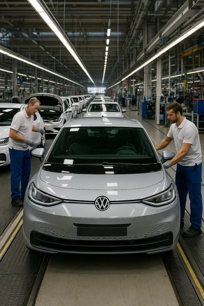 🚗⏸️ Zwangspause bei VW: Schwache E-Auto-Nachfrage – Werkstopp in Zwickau & Dresden, Sonderschichten in Wolfsburg