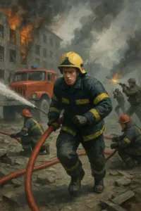Ukraine-Krieg: Feuerwehrleute in Donezk unter Beschuss, während die russische Stadt Belgorod nach einem Angriff im Dunkeln liegt