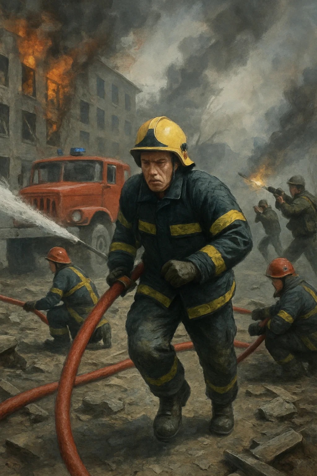 Ukraine-Krieg: Feuerwehrleute in Donezk unter Beschuss, während die russische Stadt Belgorod nach einem Angriff im Dunkeln liegt