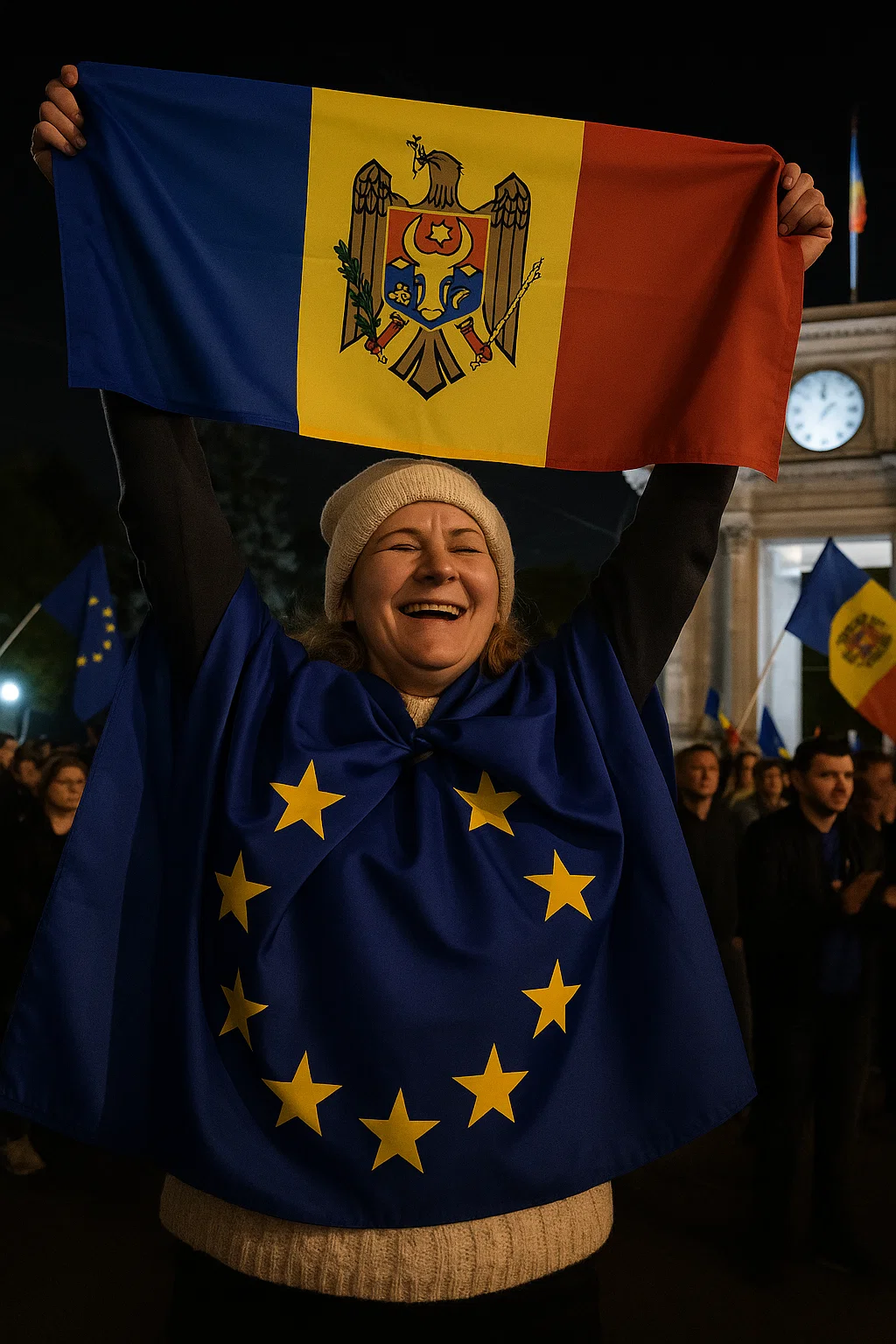 Präsidentin Maia Sandu nach dem Wahlsieg der proeuropäischen Partei PAS in Moldau