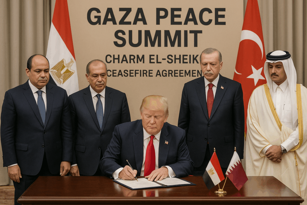 ✍️ Trump, Ägypten, Katar und Türkei besiegeln Gaza-Friedenserklärung in Scharm el-Scheich