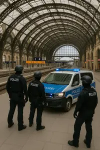 Polizei-Einsatz am Dresdner Hauptbahnhof nach Messer-Überfall durch syrische Jugendliche