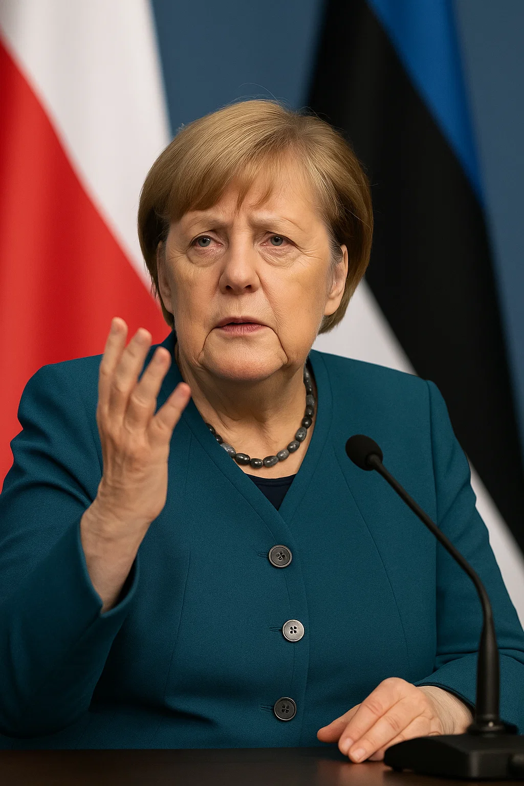 Angela Merkel bei Rede – Kritik an Polen und baltischen Staaten wegen gescheiterter Putin-Gespräche