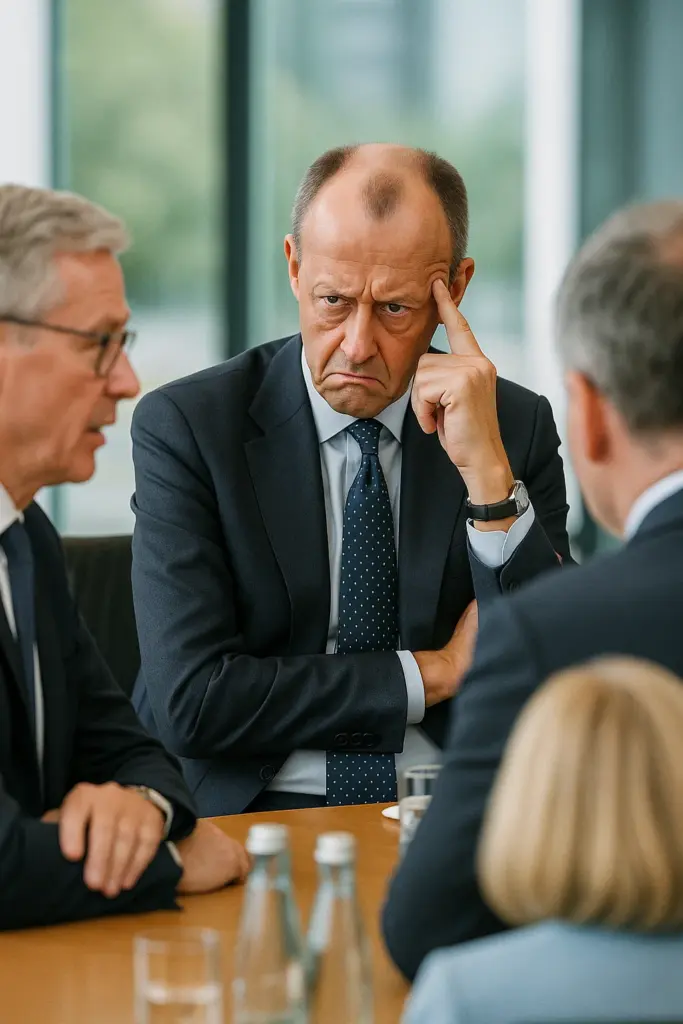 Kanzler Friedrich Merz reagiert dünnhäutig auf Kritik der Wirtschaftsbosse – Deutschland steckt 2025 in einer schweren Krise.