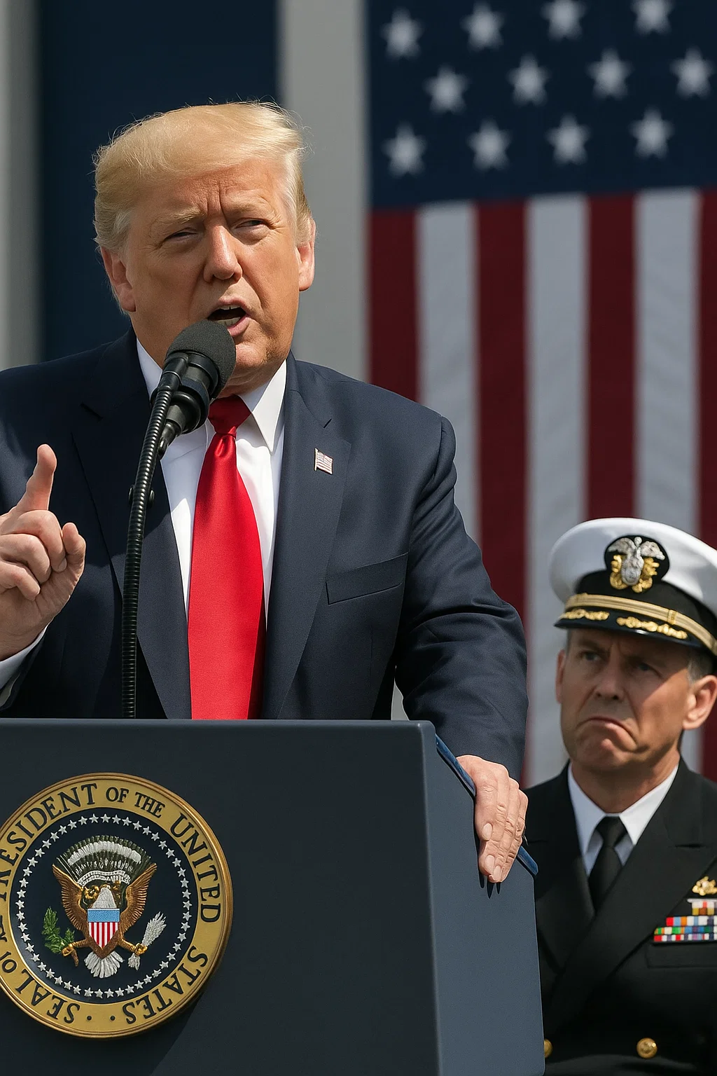 Donald Trump blamiert sich mit bizarrer Bin-Laden-Aussage bei Navy-Jubiläum und sorgt für Spott.