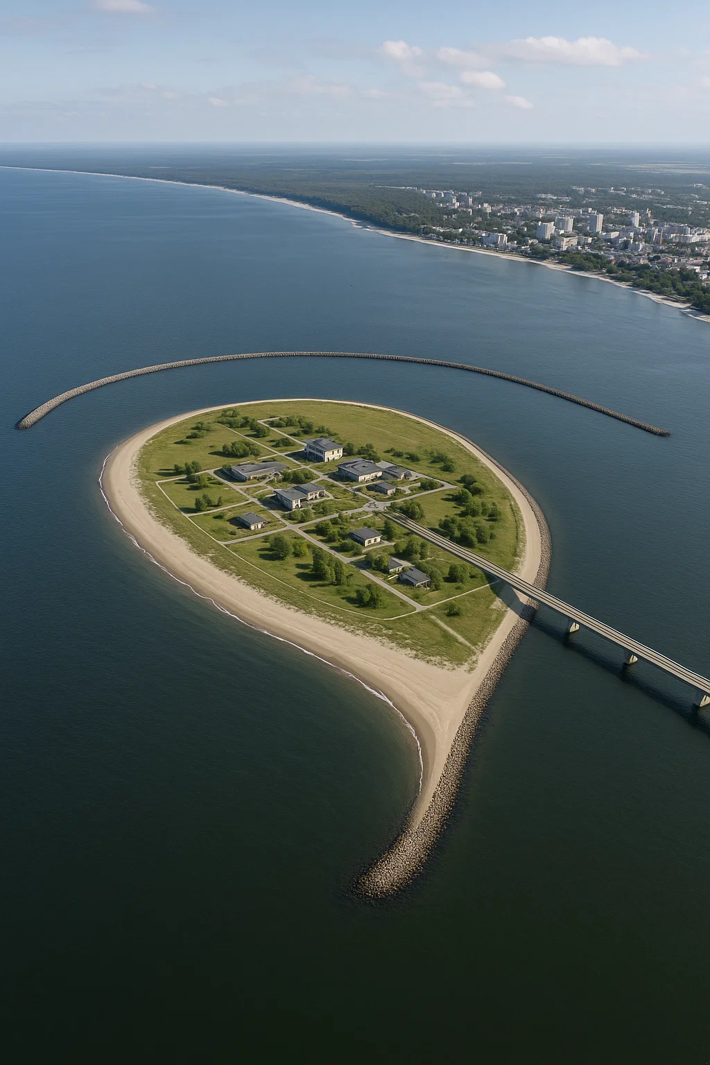 Küstenlandschaft bei Swinemünde mit Dünen und Seevögeln – bedroht durch geplante Bauarbeiten.