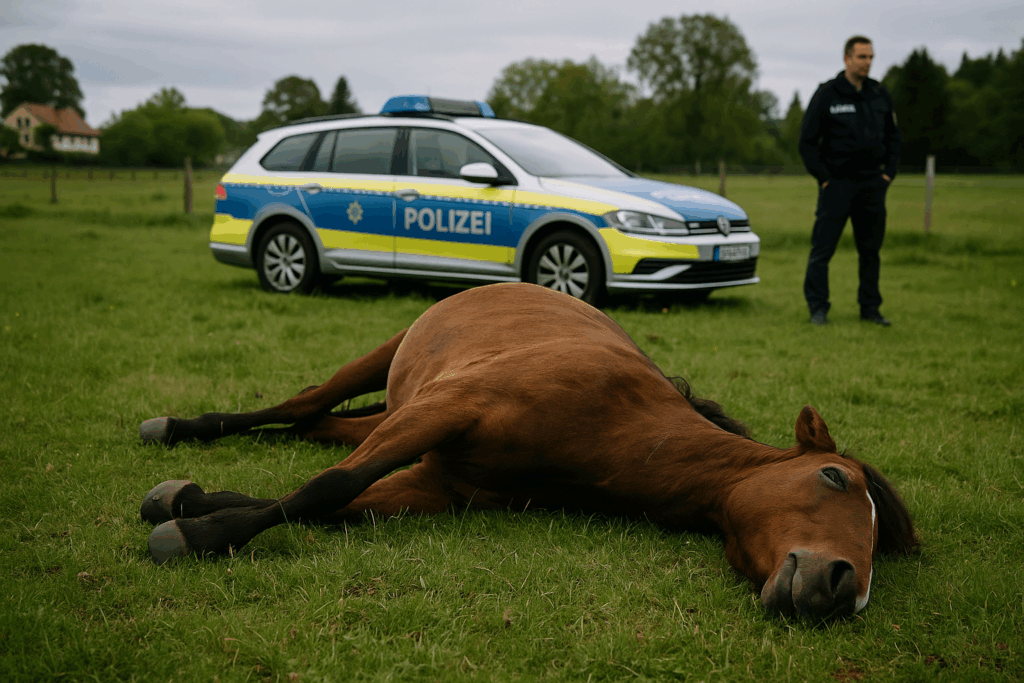 🐴 Pferd tot auf Koppel bei Hörnitz – Polizei prüft Zusammenhang mit weiterem Fall im Raum Zittau
