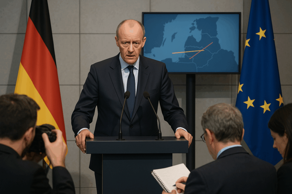 🛡️ Baltischer Luftraum verletzt: Merz wertet Vorfall als gezielte Provokation und kündigt besonnene Antwort an