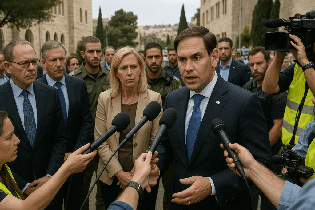 🕊️ Fortschritte beim Gaza-Plan: Rubio drängt in Jerusalem, Westen warnt vor Annexion
