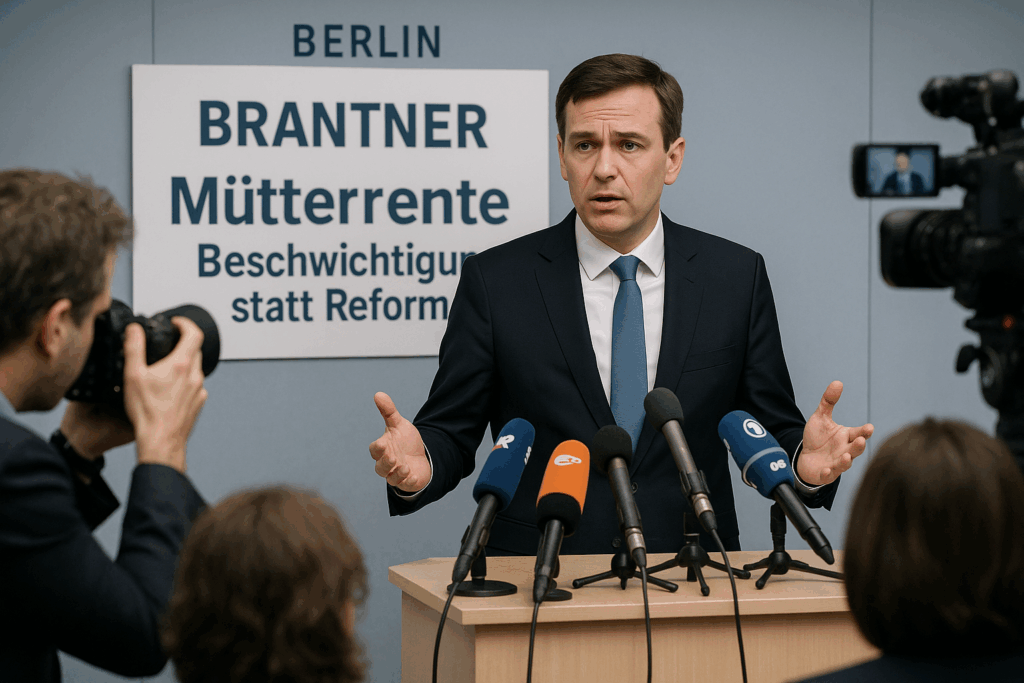 🍼 Brantners Rundumschlag: Vorstoß gegen Mütterrente als Beschwichtigung statt Reform