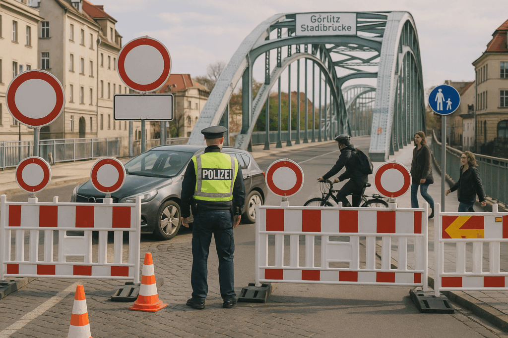 🚧 Sperre der Görlitzer Stadtbrücke: Auswirkungen, Kontrollen und Umleitungen