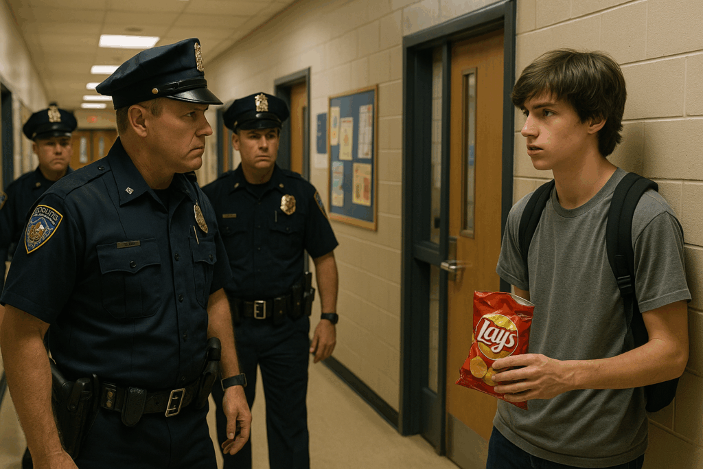 🚨 Fehlsignal an US-Schule: Chipstüte löst Polizeizugriff auf Schüler aus