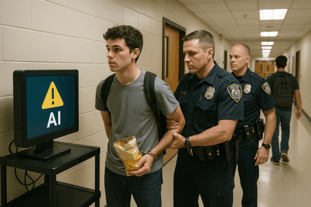 🚨 Schul-KI löst Fehlalarm aus: Snacktüte führt zu Festnahme eines Schülers in Baltimore