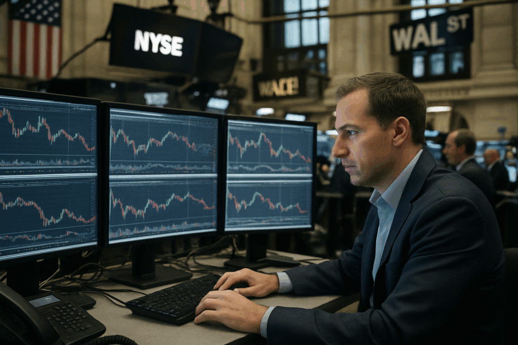 📉 Wall Street uneinheitlich: S&P 500 schwächelt leicht – Rückenwind für Einzelwerte, Zurückhaltung bei Zinsen