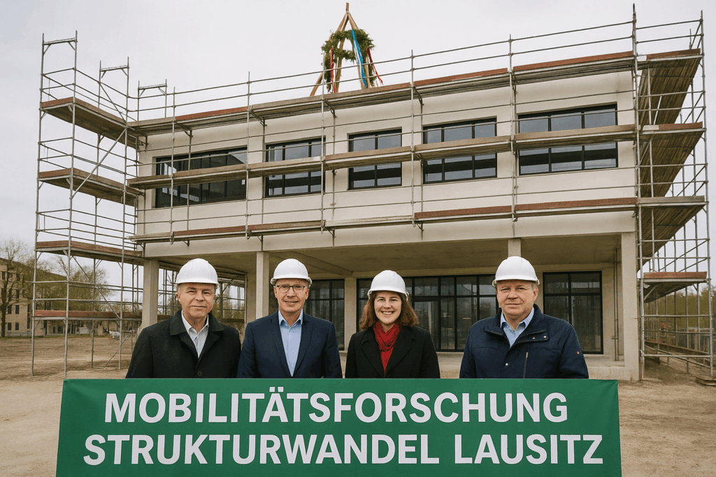 🏗️ Richtfest in Hoyerswerda: Mobilitätsforschung soll Strukturwandel der Lausitz beschleunigen