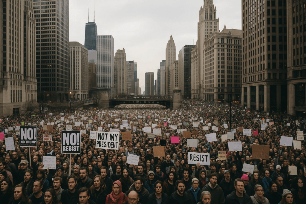 📢 „No Kings“: Millionen demonstrieren gegen Trumps Kurs – Chicago als Brennpunkt