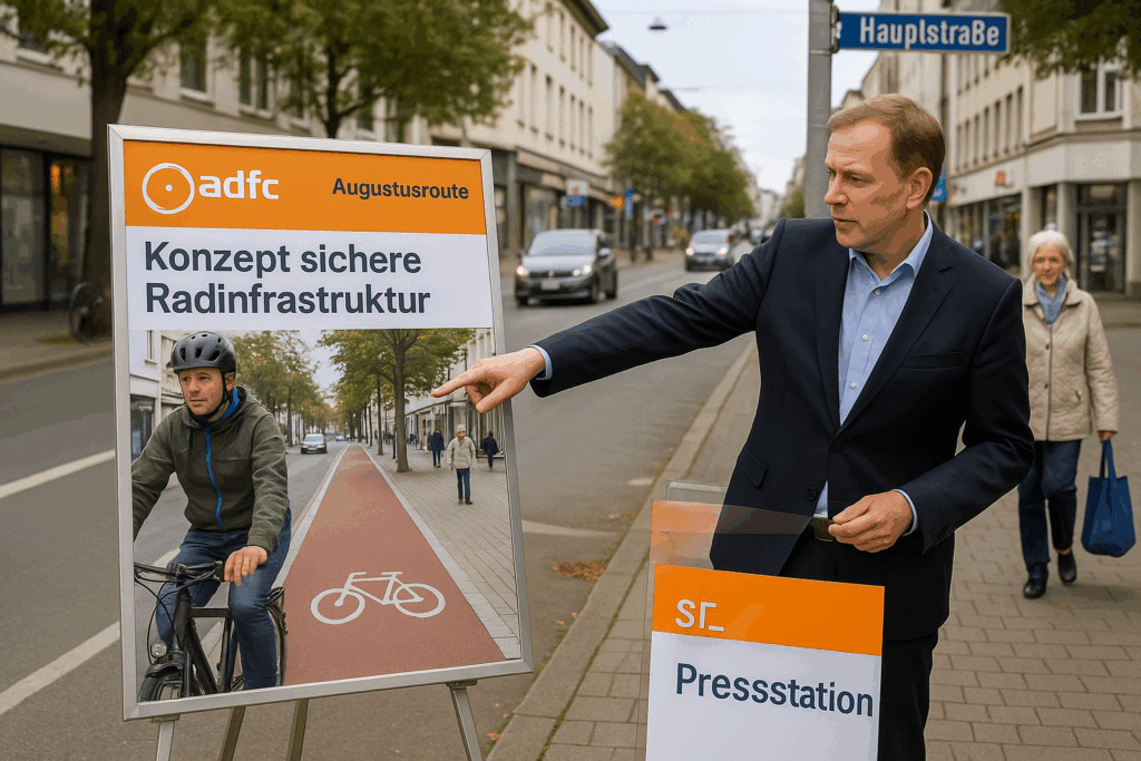 🚲 Mehr Ordnung auf der Hauptstraße: ADFC legt Konzept für sichere Augustusroute vor