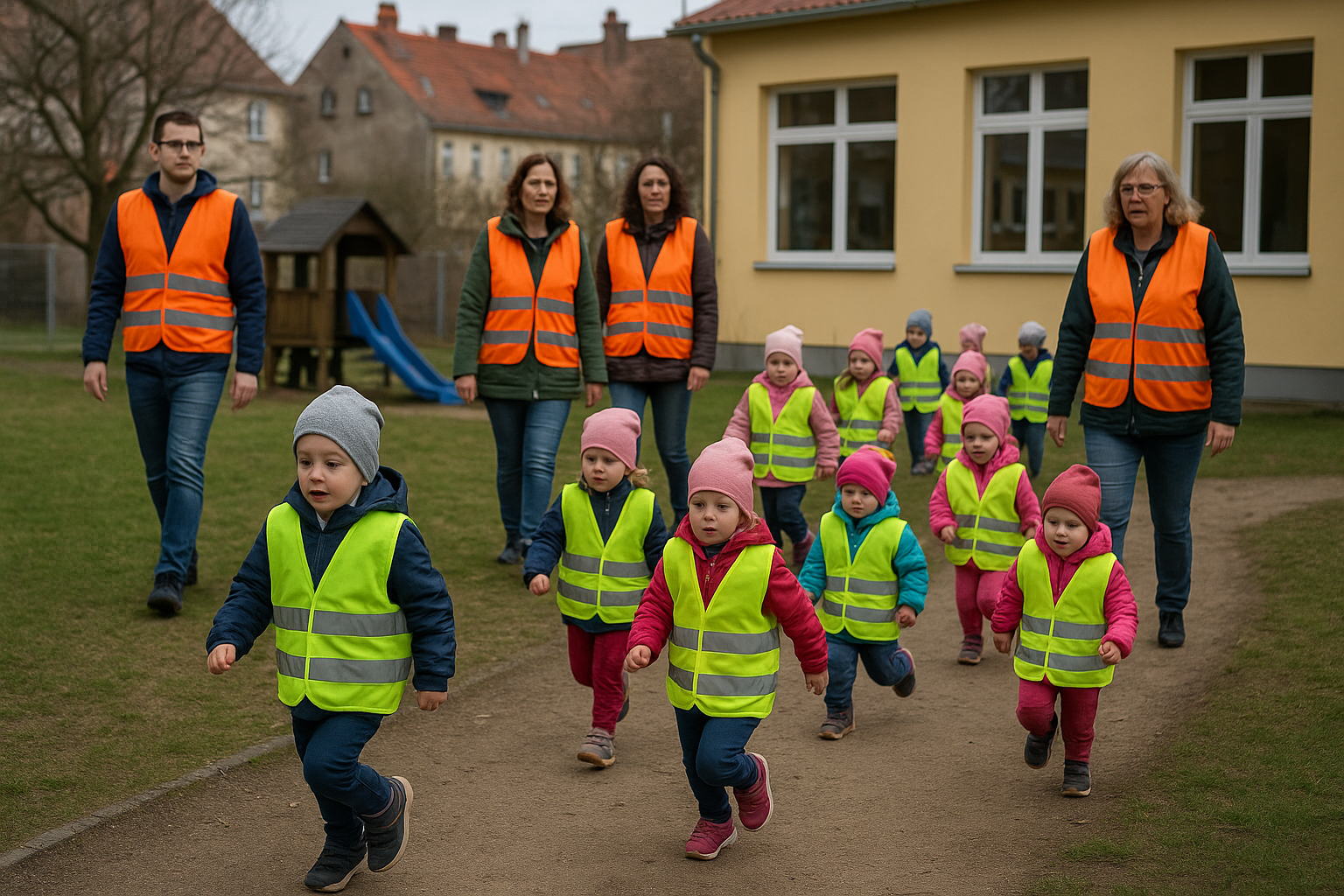 🎽 Runden mit Signalwirkung: Zittauer Kita-Kinder erlaufen Unterstützung in unsicheren Zeiten