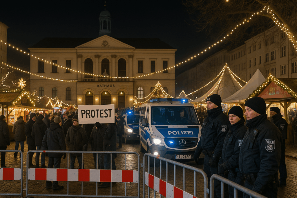 🎄 Sicherheitsstreit in Magdeburg: Stadt drängt auf genehmigten Weihnachtsmarkt