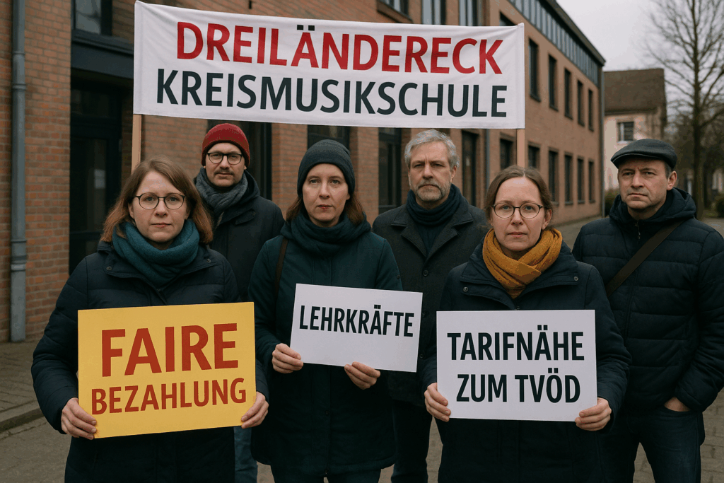 🎼 Ausstand im Dreiländereck: Lehrkräfte der Kreismusikschule fordern Tarifnähe zum TVöD
