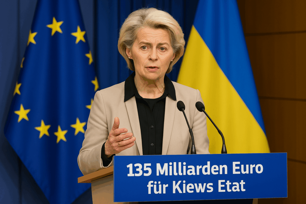 💶 Von der Leyen drängt auf EU-Finanzpakt: 135 Milliarden Euro für Kiews Etat