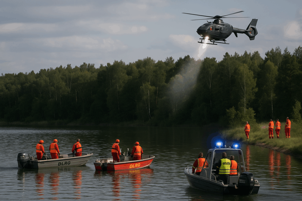 🚨 Große Suchaktion im Lausitzer Seenland: 63-Jähriger nach Bootsunglück vermisst