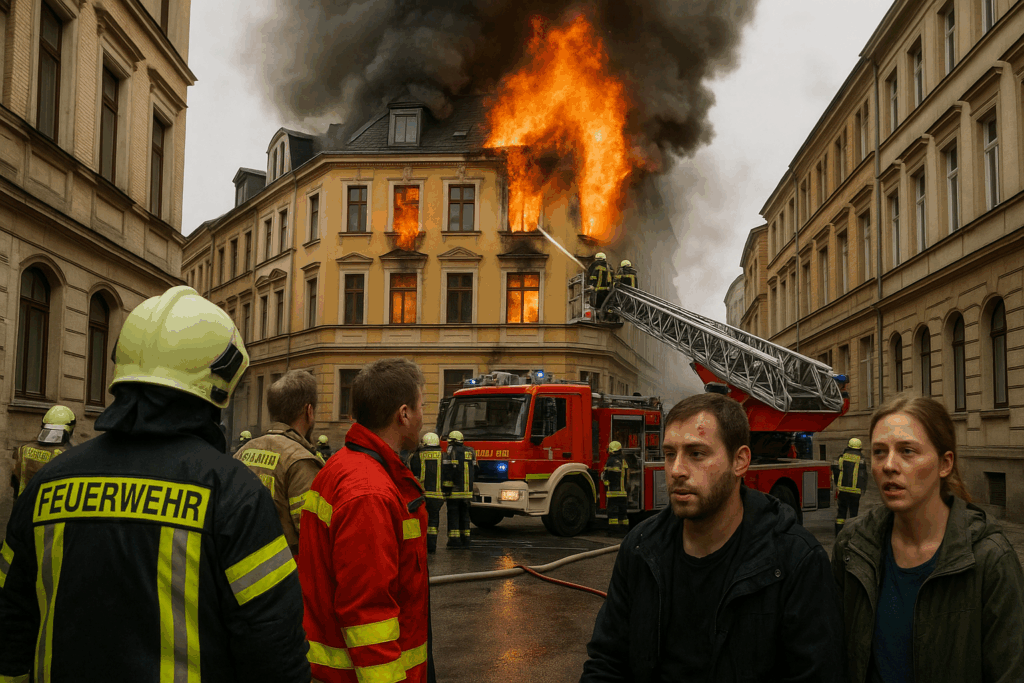 🚒 Wohnhausfeuer in Görlitz: Großeinsatz und mehrere Leichtverletzte