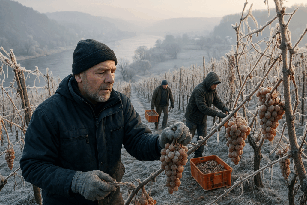 ❄️ Scharfer Frost beschert dem Elbtal eine seltene Eisweinernte